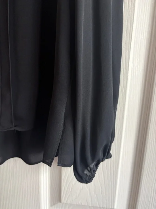 Kobi Halperin Black Ruffle-Neck Long Sleeve Blouse - Picture 4 of 9